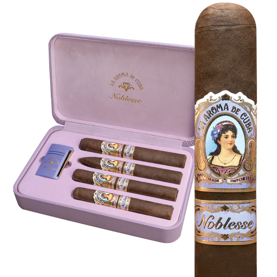 Photo of La Aroma de Cuba Noblesse 4-Cigar + ST Dupont Gift Set