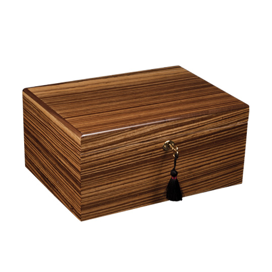 Savoy Zebrawood Humidor - Desktop Humidors - Humidors - Accessories