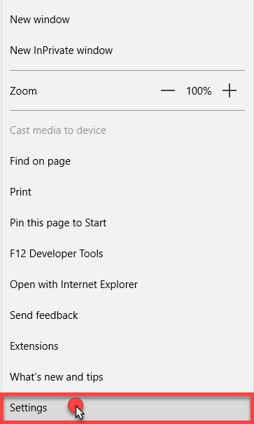 Image of Edge Settings Button